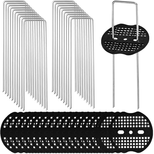 Wopanxye 20 Stück 100 mm x 40 mm Erdanker, Silber U-Form Scharfe Spitzen Unkrautvlies Erdnagel, Edelstahl, für Unkrautvlies, Rasenschutzgitter, Bodengewebe, Gartenvliese Wopanxye 20 Stück 100 mm x 40 mm Erdanker, Silber U-Form Scharfe Spitzen Unkrautvlies Erdnagel, Edelstahl, für Unkrautvlies, Rasenschutzgitter, Bodengewebe, Gartenvliese von Wopanxye