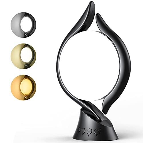Wopigh Tageslichtlampe 10000 Lux, Sonnenlichtlampe mit 3 Lichtfarben 4 Timer 5 einstellbare und Memoryfunktion Lichtintensität, UV-Frei Sonnenlicht Lampe für Hause/Büro (Schwarz, 2) von Wopigh