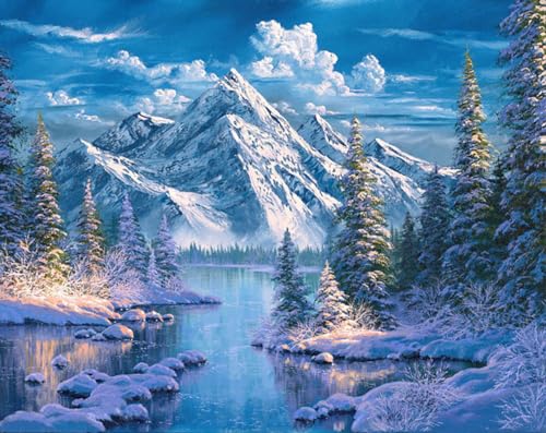 Diamond Painting Erwachsene Diamant Bilder Weihnachten Dimondpaintin 5d Landschaft Diamanten Crystal Art Leuchtend Rahmen 30x40 Baum Deko Wanddeko Wohnzimmer Schlafzimmer Aesthetic Pflanzen von Woplagyreat