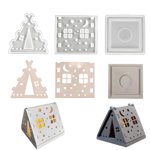 Silikonformen Gießformen Kerzenhalter Haus Silikonform 3 Stück DIY Zelt Silikon Gipsformen Epoxidharz Zum Gießen Giessformen Teelicht Gips Formen Beton Gießen Bastelset Basteln Silikonformen Gießformen Kerzenhalter Haus Silikonform 3 Stück DIY Zelt Silikon Gipsformen Epoxidharz Zum Gießen Giessformen Teelicht Gips Formen Beton Gießen Bastelset Basteln von Woplagyreat