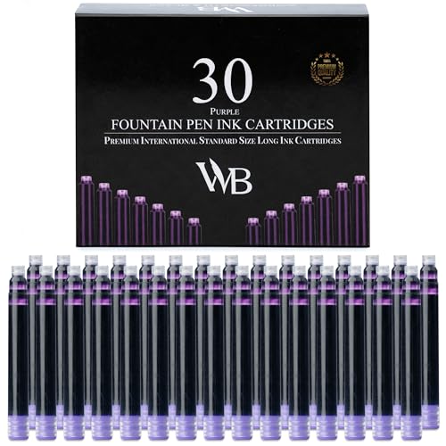 Wordsworth & Black Füllfederhalter-tintenpatronen – 30 Violette Tintenpatronen – Internationale Standardgröße – Länge Ca. 5,2 Cm – Durchmesser Der Basis Ca. 0,6 Cm – Einwegartikel Und Generisch Wordsworth & Black Füllfederhalter-tintenpatronen – 30 Violette Tintenpatronen – Internationale Standardgröße – Länge Ca. 5,2 Cm – Durchmesser Der Basis Ca. 0,6 Cm – Einwegartikel Und Generisch von Wordsworth & Black