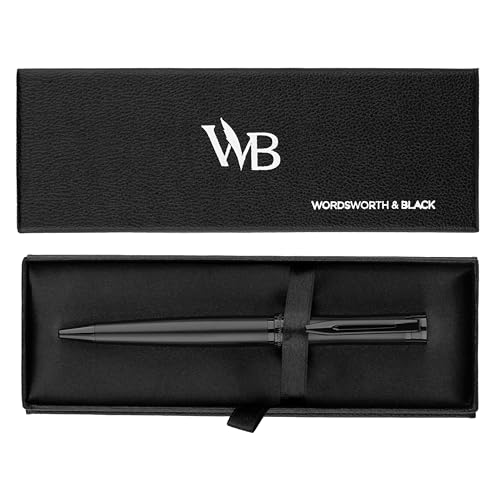 Wordsworth & Black Kugelschreiber Komplett Schwarzer Lack - Atemberaubender Luxus-Stift, Tinten-Nachfüllung, Geschenk für Männer & Frauen, Nachfüllbar, Schöne Stifte, Feine Spitze Wordsworth & Black Kugelschreiber Komplett Schwarzer Lack - Atemberaubender Luxus-Stift, Tinten-Nachfüllung, Geschenk für Männer & Frauen, Nachfüllbar, Schöne Stifte, Feine Spitze von Wordsworth & Black