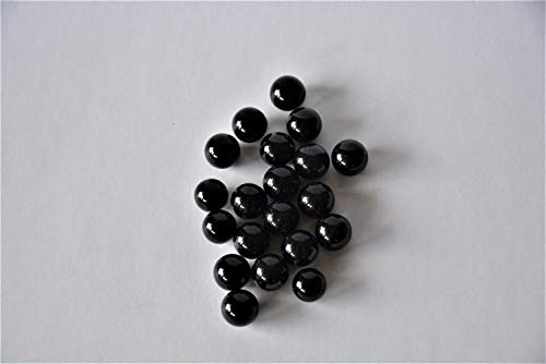 edle Glaskugeln opak poliert, 25 Stück (Ø ca. 14 mm, schwarz, 119 1833) von Worf Glaskugeln