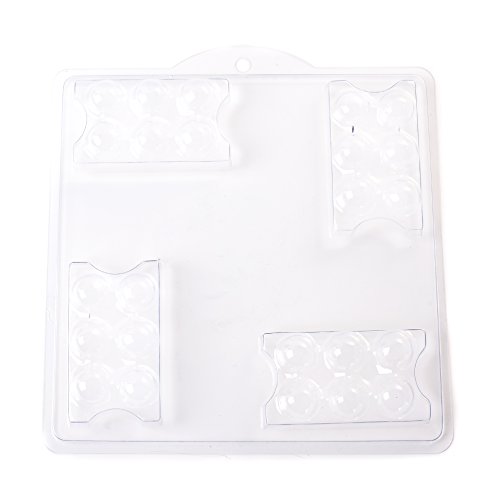 World Of Moulds Welt der Formen 5 Stück 4-Cavity Massage Bar/Seife Schimmel, PVC, 25 x 24 x 4,6 cm World Of Moulds Welt der Formen 5 Stück 4-Cavity Massage Bar/Seife Schimmel, PVC, 25 x 24 x 4,6 cm von World Of Moulds