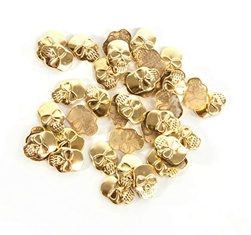 World of Sparkles Hotfix Totenkopf-Nieten zum Aufbügeln für Kleidung, Kunst und Handwerk, Stoff, Leder, Schmuckherstellung, 15 mm, Gold, 50 Stück World of Sparkles Hotfix Totenkopf-Nieten zum Aufbügeln für Kleidung, Kunst und Handwerk, Stoff, Leder, Schmuckherstellung, 15 mm, Gold, 50 Stück von World of Sparkles