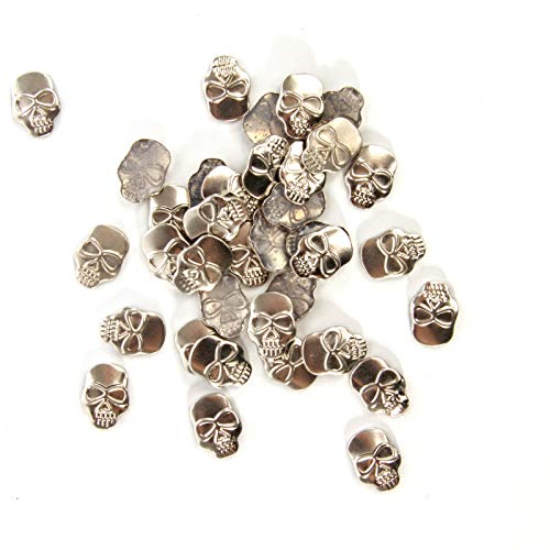 World of Sparkles Hotfix Totenkopf-Nieten zum Aufbügeln für Kleidung, Kunst und Handwerk, Stoff, Leder, Schmuckherstellung, 15 mm, silberfarben, 50 Stück World of Sparkles Hotfix Totenkopf-Nieten zum Aufbügeln für Kleidung, Kunst und Handwerk, Stoff, Leder, Schmuckherstellung, 15 mm, silberfarben, 50 Stück von World of Sparkles