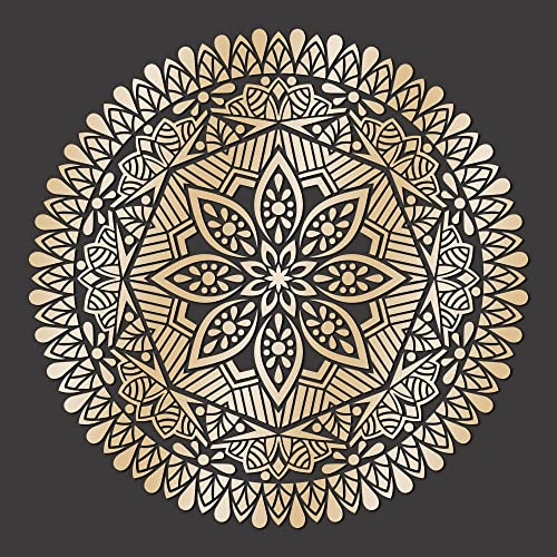 Mandala Schablone, Wandkunst Malerei Schablone, Verschiedene Größen, Wiederverwendbare Kunststoff Dekoration Vorlage (841, L) von World of Stencils
