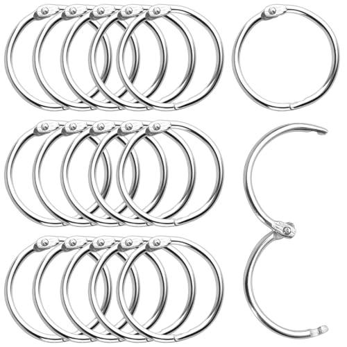 Worldity 50 Stück Loseblatt-Binderinge, Binderinge 7,6 cm, Metallringe für Karteikarten, Notizbücher, Schlüsselclip, Vorhänge, Kunsthandwerk, Weben, Schlüsselanhänger für Zuhause oder Büro Worldity 50 Stück Loseblatt-Binderinge, Binderinge 7,6 cm, Metallringe für Karteikarten, Notizbücher, Schlüsselclip, Vorhänge, Kunsthandwerk, Weben, Schlüsselanhänger für Zuhause oder Büro von Worldity