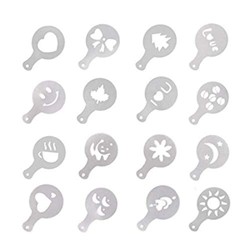 Kaffee Barista Schablonen 16 Stück Kaffee Dekorieren zum Dekorieren Haferflocken Cupcake Kuchen Cappuccino Heiße Schokolade für Erwachsene Kinder Kinder Weihnachten Kaffee Barista Schablonen 16 Stück Kaffee Dekorieren zum Dekorieren Haferflocken Cupcake Kuchen Cappuccino Heiße Schokolade für Erwachsene Kinder Kinder Weihnachten von Worldly