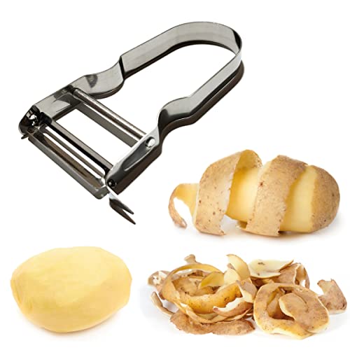 Peeler Kartoffelschäler für Gemüse, Obst, Schäler, Kartoffelschäler, spülmaschinenfest (Edelstahl) von Worldtrade