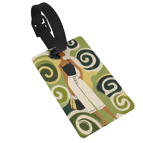 Gepäckanhänger für Damen, Gouache auf Smaragdgrün, Namensschild, Kofferanhänger, ideal für Reisen, Kreuzfahrt, Rucksäcke, Tasche Gepäckanhänger für Damen, Gouache auf Smaragdgrün, Namensschild, Kofferanhänger, ideal für Reisen, Kreuzfahrt, Rucksäcke, Tasche von Woshuwo