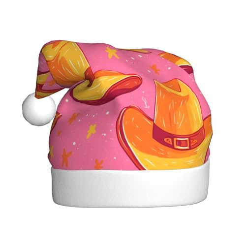 Western-Cowboyhut, Weihnachtsmannmütze, Erwachsene, Weihnachtsmannmütze, Kopfbedeckung, Neuheit Western-Cowboyhut, Weihnachtsmannmütze, Erwachsene, Weihnachtsmannmütze, Kopfbedeckung, Neuheit von Woshuwo