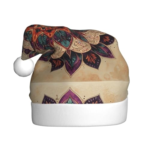 Woshuwo Hippies Zeichnung Mandalas Weihnachtsmannmütze Erwachsene Xmas Kopfbedeckung Neuheit Weihnachtsmütze Woshuwo Hippies Zeichnung Mandalas Weihnachtsmannmütze Erwachsene Xmas Kopfbedeckung Neuheit Weihnachtsmütze von Woshuwo