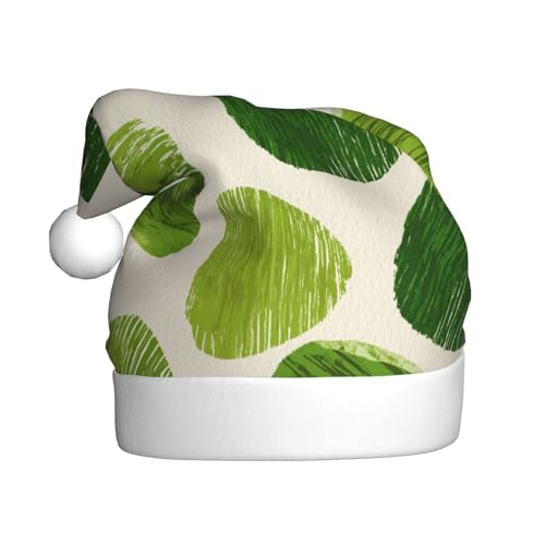 Woshuwo Minimalistische abstrakte grüne Reisknödel-Weihnachtsmannmütze für Erwachsene, Weihnachts-Kopfbedeckung, Neuheit Weihnachtsmütze Woshuwo Minimalistische abstrakte grüne Reisknödel-Weihnachtsmannmütze für Erwachsene, Weihnachts-Kopfbedeckung, Neuheit Weihnachtsmütze von Woshuwo
