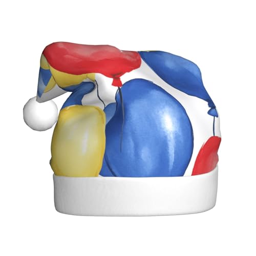 Woshuwo Weihnachtsmütze für Erwachsene, Weihnachtsmannmütze, Weihnachtsmannmütze, Weihnachtsmannmütze, Rot / Blau / Gelb Woshuwo Weihnachtsmütze für Erwachsene, Weihnachtsmannmütze, Weihnachtsmannmütze, Weihnachtsmannmütze, Rot / Blau / Gelb von Woshuwo