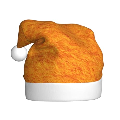 Woshuwo Weihnachtsmütze mit Filzstruktur, Kürbismuster, Orange, für Erwachsene von Woshuwo