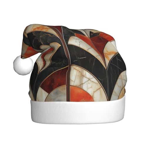 Woshuwo Weihnachtsmütze mit Marmormuster, für Erwachsene, Weihnachtsmannmütze Woshuwo Weihnachtsmütze mit Marmormuster, für Erwachsene, Weihnachtsmannmütze von Woshuwo