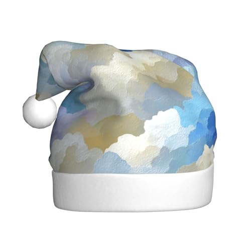 Woshuwo Weihnachtsmütze mit abstrakter wolkenähnlicher Textur, für Erwachsene von Woshuwo
