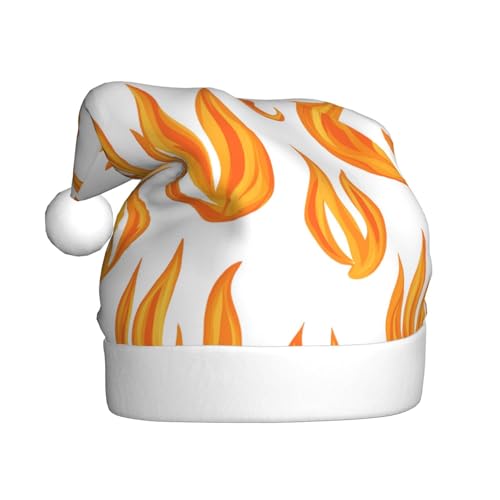 Woshuwo Weihnachtsmütze mit orangefarbenen Flammen für Erwachsene Woshuwo Weihnachtsmütze mit orangefarbenen Flammen für Erwachsene von Woshuwo