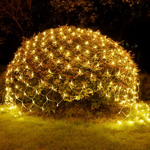 WoskjXas Lichternetz Außen Netz, 96LEDs 1.5 * 1.5M Dekoration Beleuchtung, 8 Modi Weihnachts Dekoration Lichternetz, Wasserdicht Lichternetz Lichterketten für Garten Courtyard Balcony Pathway WoskjXas Lichternetz Außen Netz, 96LEDs 1.5 * 1.5M Dekoration Beleuchtung, 8 Modi Weihnachts Dekoration Lichternetz, Wasserdicht Lichternetz Lichterketten für Garten Courtyard Balcony Pathway von WoskjXas