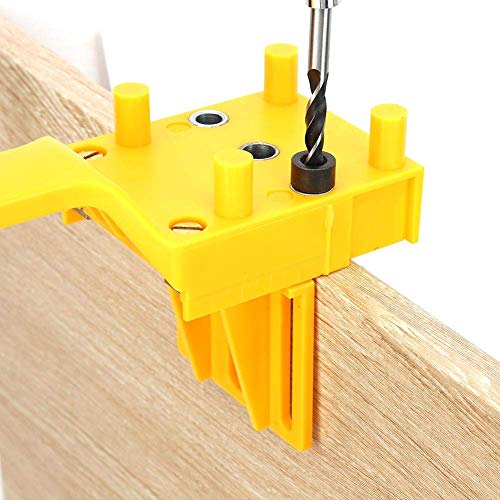 Wosume Handheld Dowel Jig Kit, Handheld Holzbearbeitung Doweling Jig 6/8/10mm Bohrer Guide Holzbohrloch Locator von Naroote