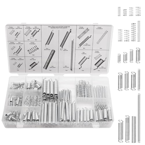200 Stück Feder Zugfedern Sortiment, 20 Größen Metall Druckfeder Set für Bastelprojekte, Reparaturen und Modellbau 200 Stück Feder Zugfedern Sortiment, 20 Größen Metall Druckfeder Set für Bastelprojekte, Reparaturen und Modellbau von Woteenore