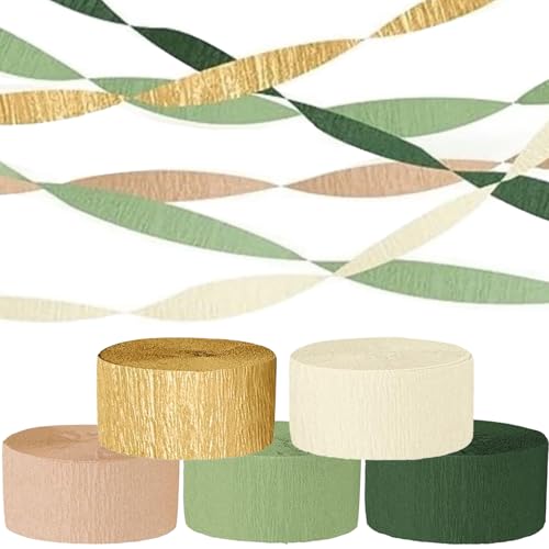 Hochzeitsdekorationen Partydekorationen, 5 Rollen Krepppapier Luftschlangen für Hochzeit, Geburtstag und Feste Hochzeitsdekorationen Partydekorationen, 5 Rollen Krepppapier Luftschlangen für Hochzeit, Geburtstag und Feste von Woteenore