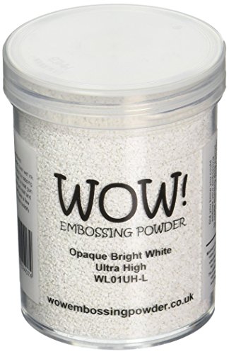 Wow Embossing Powder Embossing-Puder, Ultra hoch, großes Glas, 160 ml, deckend, hellweiß von WOW!