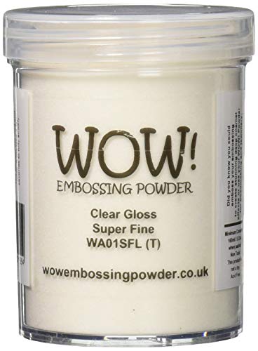 Wow! Embossing-Puder, groß, 160 ml, transparent, glänzend, superfein von Wow Embossing Powder