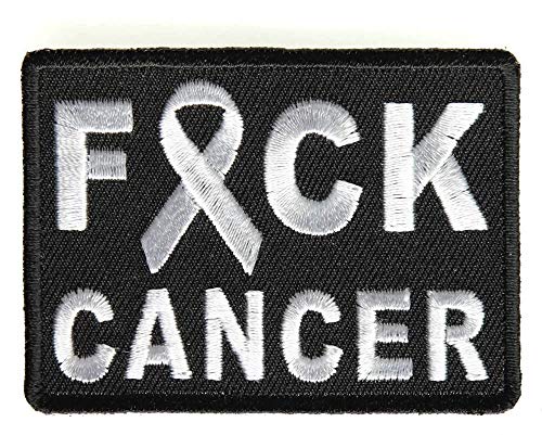 WowPrice99 FCK Cancer White Ribbon 2.75'' x 2'' Patch Embroidered Badge Iron Or Sew On WowPrice99 FCK Cancer White Ribbon 2.75'' x 2'' Patch Embroidered Badge Iron Or Sew On von WowPrice99