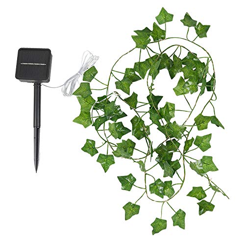 5M Solar Lichterkette Aussen, 50LED Solar Efeu Künstlich mit Lichterkette mit 8 Modi, Wasserdicht Solarlichterkette, Efeu Künstlich Lichterkette für Garten,Balkon,Hochzeit,Zaun,Camping,Dekorationen 5M Solar Lichterkette Aussen, 50LED Solar Efeu Künstlich mit Lichterkette mit 8 Modi, Wasserdicht Solarlichterkette, Efeu Künstlich Lichterkette für Garten,Balkon,Hochzeit,Zaun,Camping,Dekorationen von Wowlela
