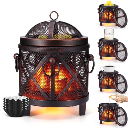 Elektrische Duftlampe, 4 in 1 Kamin Duftlampe für Duftwachs,Kerze,Duftöl, Elektrische Duftlampe für Wachs mit 5 Wachs Schmelze Wärmer Liner, Elektrisch Wachswärmer Aroma Diffuser Teelicht Duftöl Lampe Elektrische Duftlampe, 4 in 1 Kamin Duftlampe für Duftwachs,Kerze,Duftöl, Elektrische Duftlampe für Wachs mit 5 Wachs Schmelze Wärmer Liner, Elektrisch Wachswärmer Aroma Diffuser Teelicht Duftöl Lampe von Wowlela