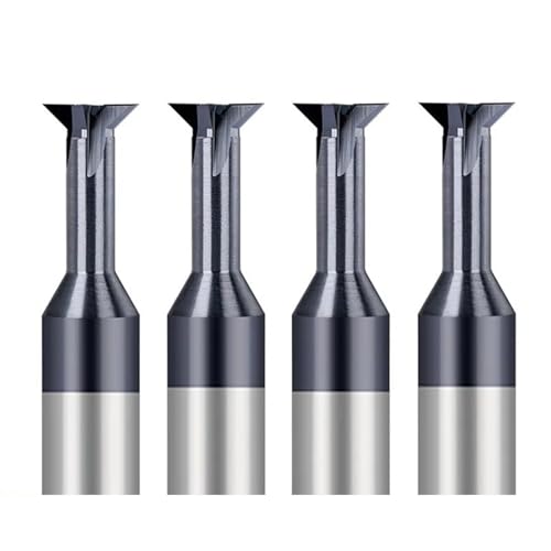 1pc Schwalbenschwanz Fräser 1,5-16mm Hartmetall-schaftfräser 45/60 Grad T Schlitzen Fräsen Bit Metall Bearbeitung fräsen Werkzeug (Size : 45D, Color : D4x2x6x50) von WowzzA