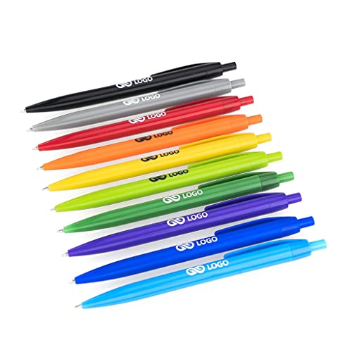 250x Kugelschreiber Sascha Color personalisiert |10 Farben, Druckkugelschreiber mit Clip, ideal als Werbeartikel für Messen, Kunden & Events von WPRO