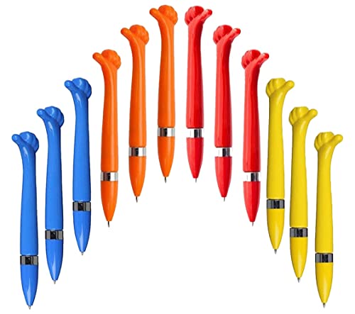 Wpro Ausgefallener Kugelschreiber,Oscar aus Kunststoff - gelb, blau, orange, rot |blaue Schreibmine| Farbenmix - [12 Stück] Mitgebsel von Wpro