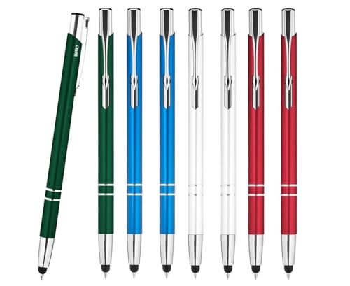 Wpro Stylosa - 8-er Set - Eingabe-Stift & Kugelschreiber 2in1 - Tablet & Smartphone dünne Touch-screen Stylus-Pen Spitze von Wpro