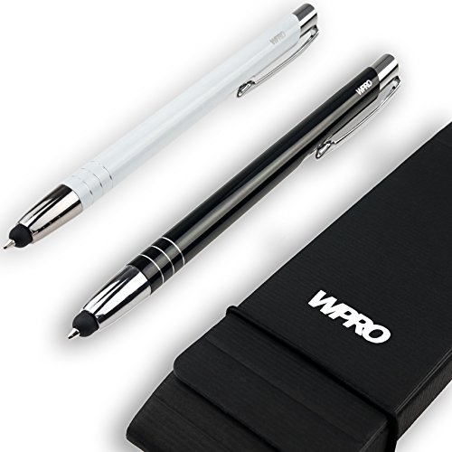 Wpro Toccara - Kugelschreiber & Eingabe-Stift 2in1 2-Stück Set - Smartphone & Tablet dünne 3D Touch-screen Stylus-Pen Spitze (Farbmix-Premium) von Wpro