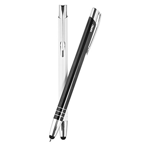Wpro Toccara - Kugelschreiber & Eingabe-Stift 2in1 2-Stück Set - Smartphone & Tablet dünne 3D Touch-screen Stylus-Pen Spitze Mix von Wpro