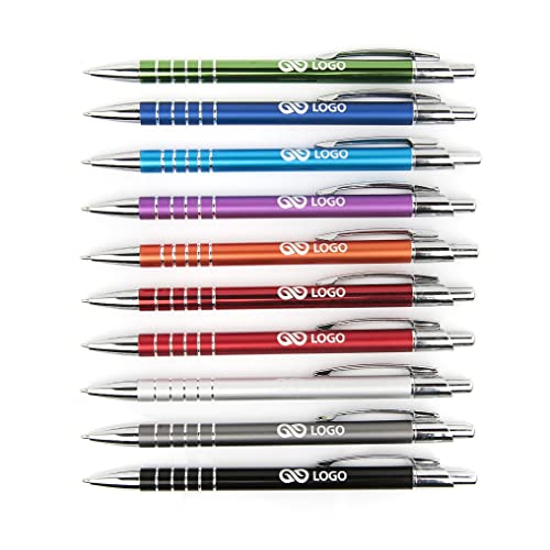 WPRO 250x Metall Kugelschreiber Sarah personalisiert - gravierbar, edles Design, Geschenk für Damen & Herren, Werbegeschenk, individuell mit Name oder Logo von WPRO