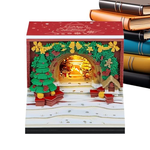 3D Kalender 2026-2026 Weihnachtsbogen Notizblock Schreibtischkalender | Papier Skulptur Deko Für Planung Schlafzimmer Wohnung Studentenzimmer Büro Klassenzimmer Lehrer Schüler von Wpsagek