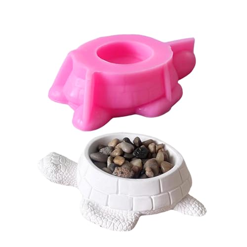 Beton Gussform Für Blumentopf, Schildkröten-Pflanzentopf Silikonform Mit Einfacher Entnahme, Sojawachs Gießform Dekoration, Leicht Entnehmbar & Anfängergeeignet für Schlüsselbehälter und von Wpsagek