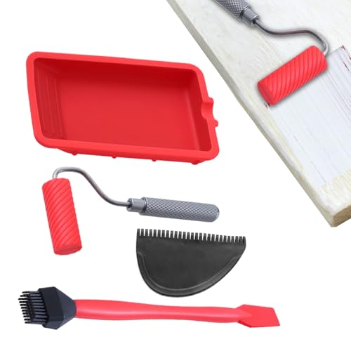 Holzleimroller - Handroller Mit Auftragswanne | Inklusive Pinsel & Spachtel, Tragbar & Wiederverwendbar, Holzleim-Set Für Holzleimroller - Handroller Mit Auftragswanne | Inklusive Pinsel & Spachtel, Tragbar & Wiederverwendbar, Holzleim-Set Für von Wpsagek