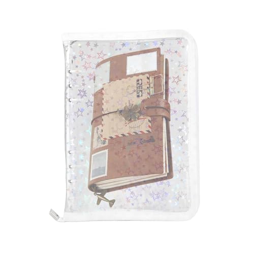 Klare Heftermappe Für Schule Wiederverwendbar | Durchsichtiger Notizbuch Ordner,Reißverschluss Sticker Album Für Schüler Lehrer Projektmanager Journal Tape Kleinteile Quittungen von Wpsagek