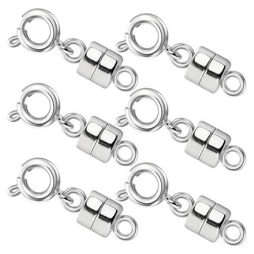 Magnetische Verschlüsse für Halsketten, magnetische Halskette Verschluss | Schmuckverschluss Armband Extender -Schließungen - Helper mit 6x -Legierungswandlern mit starkem Magnet und von Wpsagek