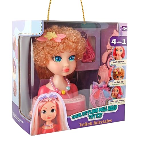 Wpsagek Frisierkopf Puppenkopf Spielzeug, Übungsset Für Frisuren Und Styling, Zum Üben Von Flechten Lockenstab Schminkwerkzeug Salon Für Mädchen Ab 3 Jahren Wpsagek Frisierkopf Puppenkopf Spielzeug, Übungsset Für Frisuren Und Styling, Zum Üben Von Flechten Lockenstab Schminkwerkzeug Salon Für Mädchen Ab 3 Jahren von Wpsagek