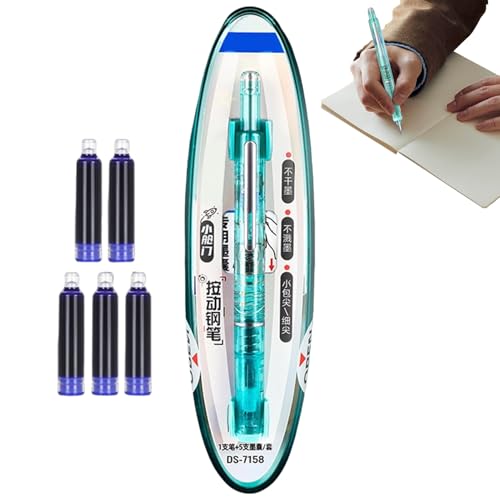 Wpsagek Nachfüllbarer Füller | Leckdichter Schreibgerät | Ergonomischer 0,38 mm Füller Mit Ausfahrbarer Mittelspitze Für Schule, Büro, Zeichnen, Journaling Und Kunst von Wpsagek