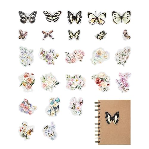 Wpsagek Schmetterling-Planer-Aufkleber, Scrapbook-Schmetterling-Aufkleber,50 Stück Album-Ästhetische Klebeaufkleber | -Kunsthandwerksbedarf, Journaling-Materialien für Computer, Tablet, Wpsagek Schmetterling-Planer-Aufkleber, Scrapbook-Schmetterling-Aufkleber,50 Stück Album-Ästhetische Klebeaufkleber | -Kunsthandwerksbedarf, Journaling-Materialien für Computer, Tablet, von Wpsagek