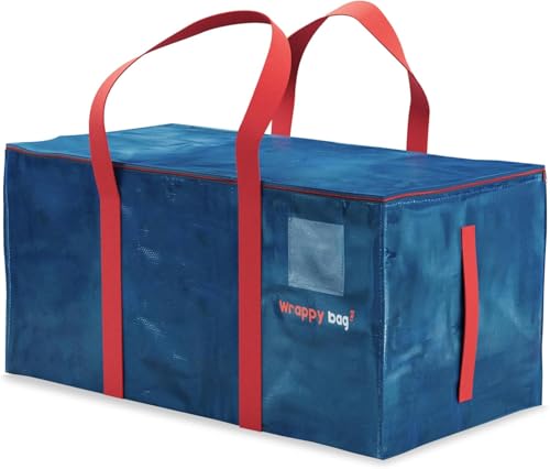 WRAPPYBAG im 5er Pack Große Kunststoff-Aufbewahrungstaschen – XXL-Taschen für Umzug & Reise – Stabil, dick & wasserdicht mit verstärkten Griffen – für Kleidung & Bettwäsche – 75 x 36 x 38 cm WRAPPYBAG im 5er Pack Große Kunststoff-Aufbewahrungstaschen – XXL-Taschen für Umzug & Reise – Stabil, dick & wasserdicht mit verstärkten Griffen – für Kleidung & Bettwäsche – 75 x 36 x 38 cm von Wrappybag