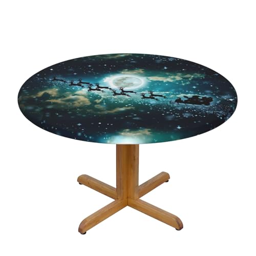 Runde Tischdecke, runde Tischdecke, Tischdecke, Weihnachten, Winter von Wratle