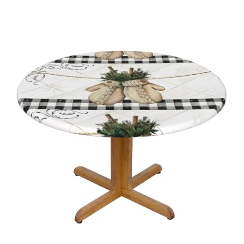Runde Tischdecke, runde Tischdecke, Winterfäustlinge von Wratle